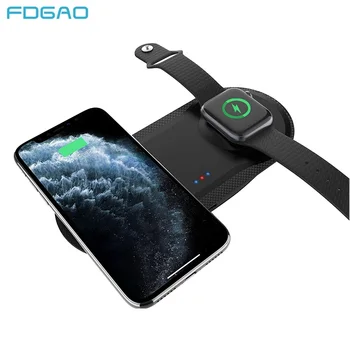 FDGAO 10W 2 v 1 Qi Bezdrôtovú Nabíjačku Dock Stanica pre iPhone 12 11 Pro XS MAX XR X 8 Apple Hodinky SE 6 5 4 3 2 Rýchle Nabíjanie Pad