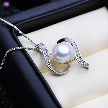 FENASY Pearl Šperky Nové Vlastné 925 Sterling Silver Geometrické Prívesok, Originálny prírodný Perlový Náhrdelník Pre Ženy