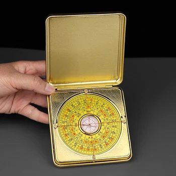 FengShui Starovekej Čínskej zliatiny kompas s vysokou presnosťou profesionálne tri-v-jednom prenosné carry-on Luopan Domáce Dekorácie Príslu