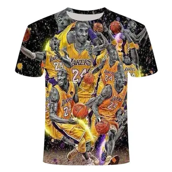 Fengyun 3D Vytlačené Kobe Bryant pánske T-Shirt Hip Hop Móda Street Wear, Basketbalové Hráča Black Mamba Bežné Tees Top Tričko