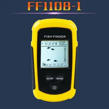 FF1108-1 Prenosné Sonar Alarm Ryby Finder Echo Zdravšie 0.7-100M Snímača Snímač Hĺbka Finder #B3 Žltá