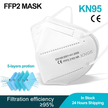 FFP2 Maska KN95 pleťové Masky Bezpečnosť Ochrana Dýchacích Masiek Anti-fog Prachu Masku na Tvár Ústa Maska kryt FFP2 FFP Masky Mascarillas