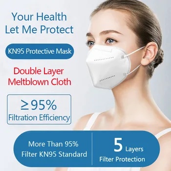 FFP2 Proti Prachu Masku na Tvár PM2.5 Anti-fog Ochranné Úst Maska Respirátor 95% Filtrácia Soft & Priedušná 5/10/20/30/50/100ks