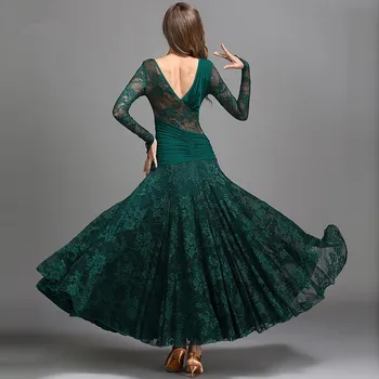 Fialová, Zelená Štandardné Tanečné Šaty Flamenco Šaty Sála Valčík Šaty Červené Spoločenské Šaty Tango Moderné Tanečné Kostýmy Rumba