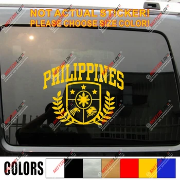 Filipíny erbom Slnko Odtlačkový Nálepky Auto Vinyl vybrať veľkosť, farba Filipínsky