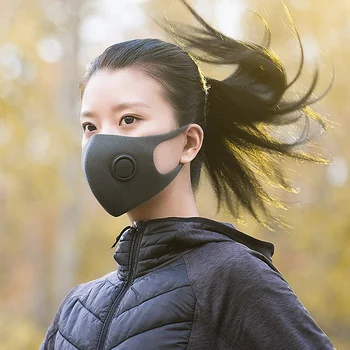 Filter pleťové Masky Blok PM 2.5 Vetrací Ventil Prachotesný Anti-fog Priedušný Ochranný Úst Maska Vonkajšie Opakovane Mascarilla