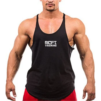 Fitness mužov telocvični oblečenie kulturistike tank top svalov tričko bez Rukávov cvičenie stringer tanktop Basketbal jersey