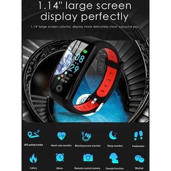 Fitness Náramok Činnosť, Sledovanie Tepovej frekvencie, Krvného Tlaku Monitor Šport Smart Kapela Hodinky pre Android Xiao telefón PK mi band 4