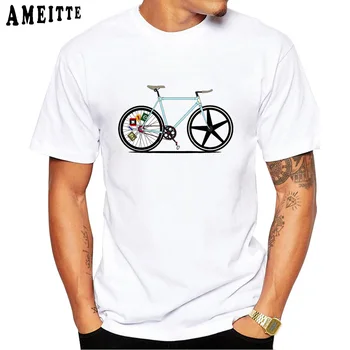 Fixie Cyklistické Cesty Anatómie Tlačiť T-Shirt Letné Módy Muži T-shirt Je To, Ako som Roll Chlapec Bežné Topy Ameitte Lumbálna Muž Tees