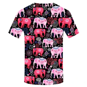 Flamingo Vzor Lete Zábavné Vytlačiť 3d T Shirt Mužov Lumbálna Krátke Sleeve Tee Topy Mužov Zvierat T-Shirt Homme Módne Oblečenie
