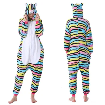 Flanelové pijama ženy Nastaviť Kigurumi Dospelých jednorožec Pyžamo Deti Zvierat Ženy Muži Totoro panda pijama de stich Cosplay Onesie