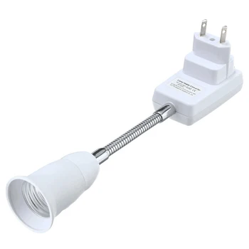 Flexibilné E27 LED Svetlo, Žiarovka Adaptér Zásuvky Rozšírenie Rozšírenie Converter Stene Základne Držiaka Skrutku Zásuvky EÚ a USA Plug white&silver
