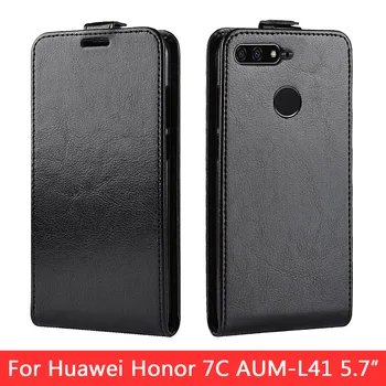 Flip Kožené puzdro na Huawei Honor 7C AUM-L41 5.7