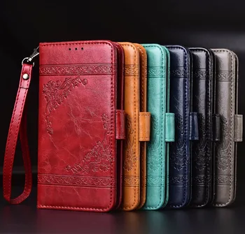 Flip Kožené puzdro Pre LG K8 LTE Fundas Vytlačené Kvet Špeciálne peňaženky, stojan, puzdro s Popruhom