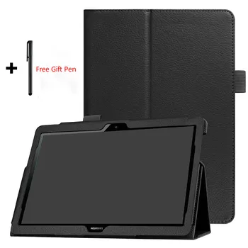 Flip puzdro pre Huawei MediaPad T5 10 AGS2-W09/L09/L03 Tablet 10.1 Kryt Funda Stojan PU Koža Kože pre Huawei T5 10 9.6 T5 Shell
