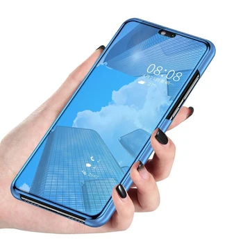 Flip Stojan Telefón Puzdro Pre Samsung Galaxy Note 9 Vymazať Zobrazenie Smart Prebudiť Kožené Okna Zadný Kryt Pre Samsung Note9 Coques Capas