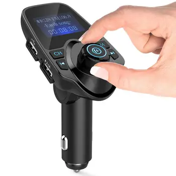 FM Vysielač Bluetooth do Auta s USB Nabíjačka, Hands-Free MP3 Prehrávač, 3,5 mm Aux Bezdrôtové Príslušenstvo 12V