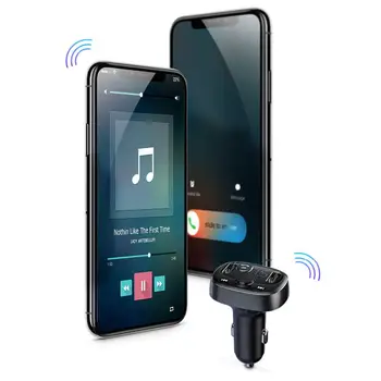 FM Vysielač Bluetooth Handsfree Súpravou do Auta Bezdrôtový FM Modulátor TF Karty U Diskov MP3 Prehrávač 3.4 Duálny USB Nabíjačka