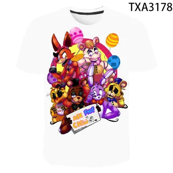 Fnaf 3D T Shirt 2020 Nové Muži, Ženy, Deti Päť Nocí v Freddy to v Lete Streetwear Anime Topy Chlapec Dievča Deti Tee Oblečenie