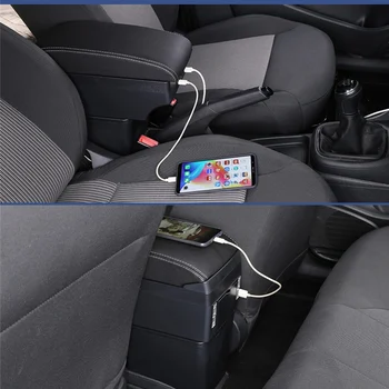 Fo Kia Picanto opierkou box univerzálny auto stredovej konzoly úprava príslušenstvo dvojité vznesené USB