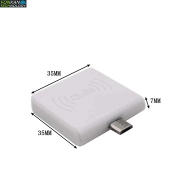 FONKAN Mini Ultra-malé Prenosné LF 125KHz/13.56 Mhz Android Mobilný Telefón RFID Reader USB OTG Napájanie 125K ID Card Reader