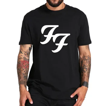 Foo Fighters Tričko Americkej Rockovej Kapely Logo Tlač Tee Tričko Priedušná Homme Posádky Krku EÚ Veľkosť Vysokú Kvalitu Čistej Bavlny Topy