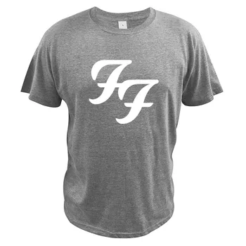 Foo Fighters Tričko Americkej Rockovej Kapely Logo Tlač Tee Tričko Priedušná Homme Posádky Krku EÚ Veľkosť Vysokú Kvalitu Čistej Bavlny Topy