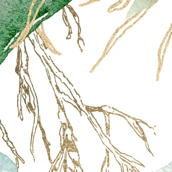 Foto Tapety Moderné Ručne maľované Tropická Rastlina, Listy, Kvety A Vtáky nástenné Maľby Obývacia Izba, Spálňa Nepremokavé Nástenné Maľby