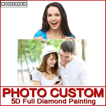 Foto Vlastné Diamond Maľovanie Plný Vrták Mozaika Kamienkami Prispôsobené Diy Diamond Výšivky Cross Stitch Domova Darček