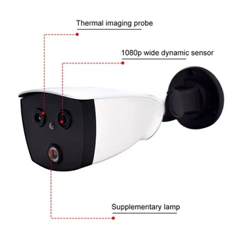Fotoaparát teplomer 1080P IP Kamera AI Ľudskej Telesnej Teploty ukazovateľ Tepelnej Binokulárne Kamera pre Horúčka Detekciu tepelných imag