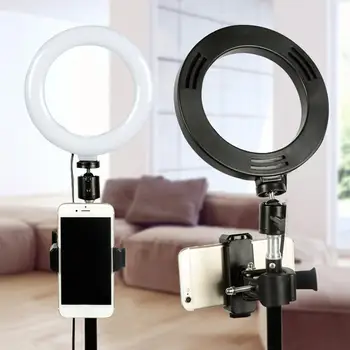 Fotografie 360-stupňový LED selfie krúžok svetlo stmievateľné USB fotoaparát telefónu studio krúžok svetlo pre live video make-up