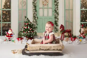 Fotografie kulisu Vianočných novonarodené deti portrét stánku pozadí studio veniec biely záves photocall studio prop