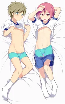 FPT hot anime Zadarmo!-Večné Leto v pohode chlapec Rin Matsuoka & Tachibana Makoto vankúš telo obliečka na Vankúš Dakimakura