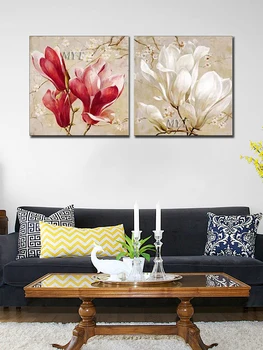 Frameless 2 ks 1 sada ručne maľované olejomaľba vysokej kvality domova maľovanie kvet obrázky veľká veľkosť farebné obrazy