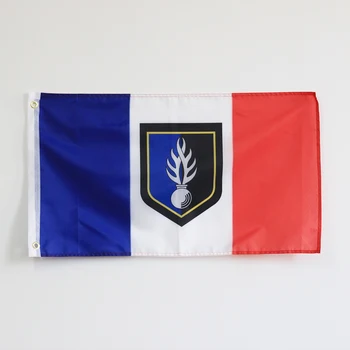 Francúzsko Žandárskych Vlajka Modrá Biela Červená Francúzsku Vlajku 150X90CM Banner 3x5 FT 100D Polyester Mosadz osadené priechodkami
