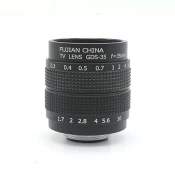Fujian 35mm f/1.7 CCTV kamera, objektív pre M4/3 / MFT Mount Kamery & Adaptér zväzok+2 c Makro krúžok