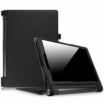 Funda Pre Lenovo YOGA Karta 3 10.1 Prípade Skladací Stojan litchi Kožený Kryt Pre Lenovo YOGA Karta 3 10.1 YT-X50F Tablet Prípadoch Sklo