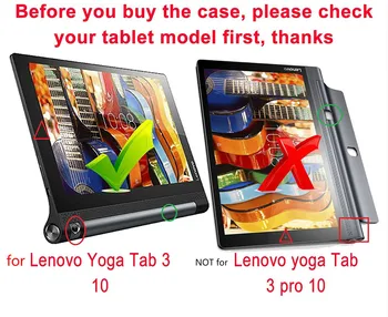Funda Pre Lenovo YOGA Karta 3 10.1 Prípade Skladací Stojan litchi Kožený Kryt Pre Lenovo YOGA Karta 3 10.1 YT-X50F Tablet Prípadoch Sklo