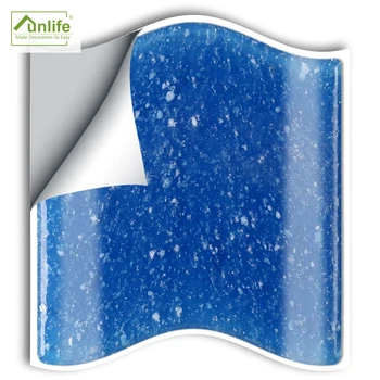 Funlife® Blue Mix Mozaika Stenu, Nálepky Vymeniteľné Nepremokavé Olej Dôkaz DIY Dlaždice Nálepka pre Kúpeľne, Kuchyne Backsplash Poschodí Steny