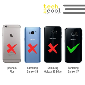 FunnyTech®Silikónové puzdro pre Samsung Galaxy S7 l francúzsky Mini Bulldogs červenom pozadí