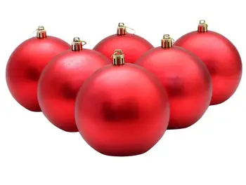 FunPa 6pcs 10 CM Vianočné Gule Solid Farba Dekoratívne Lesklé Plastové Ornament Loptu Na Vianoce Dekor