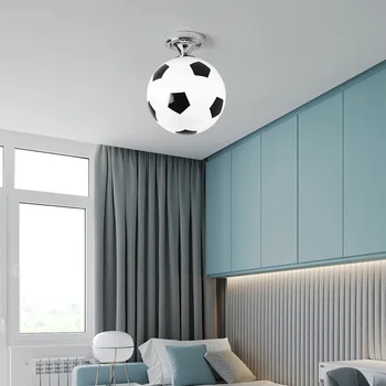 Futbal Tvar Osvetlenie Zariadenie Luster Šport Domova Spálni Balkón kaviareň Pre Chlapcov detská Izba LED Stropné svietidlo