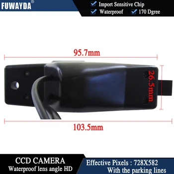FUWAYDA LED pre Nočné Videnie, HD CCD Auto Zozadu na Zadnej strane Pomoci systém, Parkovacia Kamera pre Toyota Highlander Kluger LexusRX300
