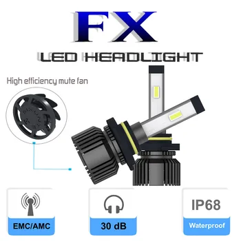 FX-9005 HB3 9006 HB4 LED Auto Žiarovky Svetlometu, mini veľkosť 85W 5500K 18200Lm, H1 H3 H4/HB2 H7 H11/H8/H9 880 881 H27