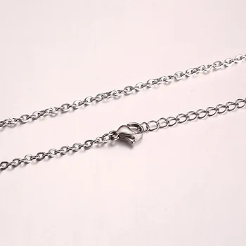 FXM CCE326 oceľový náhrdelník hot predávať populárny muž a žena 2.4 mm široký striebornej farbe jedného reťazca milenca darček ženy Kórea štýl
