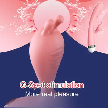 G-spot Králik Dvojitý Vibrátor pre Ženy, Strapon Masturbácia Stimulátor Klitorisu Dilda Nepremokavé Nabíjateľná Dospelých, Sexuálne Hračky