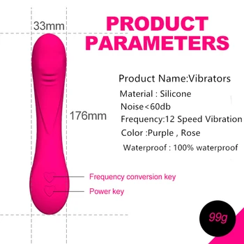 G-Spot Vibrátor, Dildo Sexuálne Hračky pre Ženy Nepremokavé 12 Režimy Klitorisu Vibrátor Masér Žena Masturbator Ženy Vibrátory