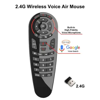 G30 Diaľkové Ovládanie 2.4 G Bezdrôtový Hlas Vzduchu Myši 33 Tlačidlá IČ Vzdelávania Gyro Snímanie Smart Remote Pre Hru Android Tv Box
