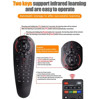 G30 Diaľkové Ovládanie 2.4 G Bezdrôtový Hlas Vzduchu Myši 33 Tlačidlá IČ Vzdelávania Gyro Snímanie Smart Remote Pre Hru Android Tv Box