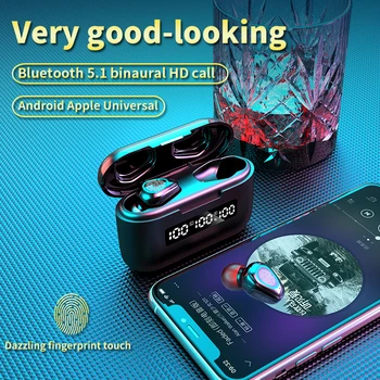 G40 TWS Bluetooth Bezdrôtové Slúchadlá Športové Headset na Zníženie Hluku, LED Digitálny Displej Hudobných Slúchadiel Funguje Na Všetky Smartphony